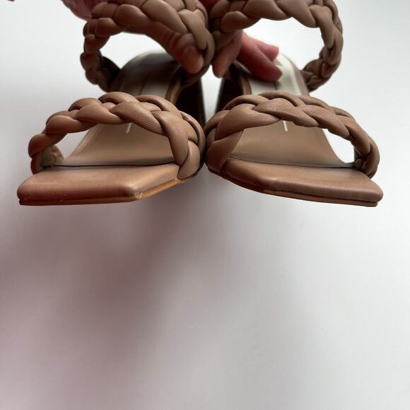 Evereve Dolce Vita Paily Cafe Brown Sandal 6 Block Heel Braided Spring Summer - Picture 5 of 8